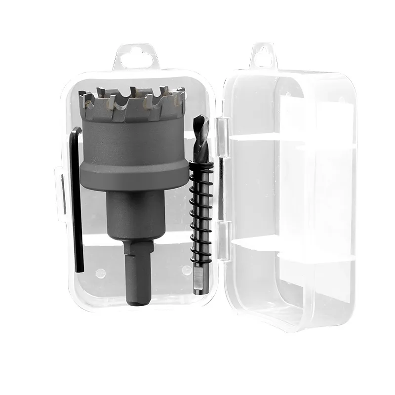 Hardware tool: carbide hole saw for metal and iron sheet, and a dedicated hole cutter for stainless steel.